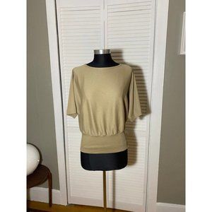 1980s HMJ Batwing Top Cappucino Color Tight Waist